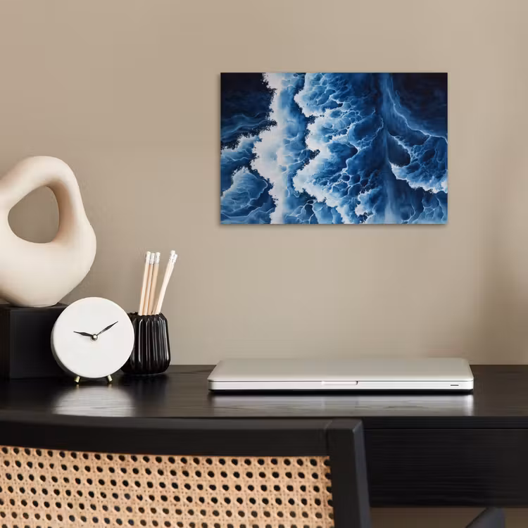 Poster - Golven - Blauw - Schuim — 2