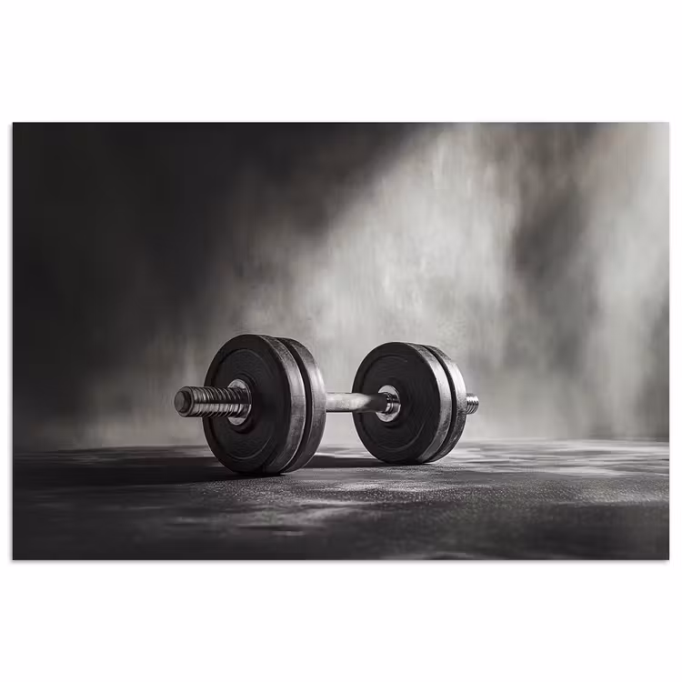 Poster - Halter - Gewichten - Zwart — 1