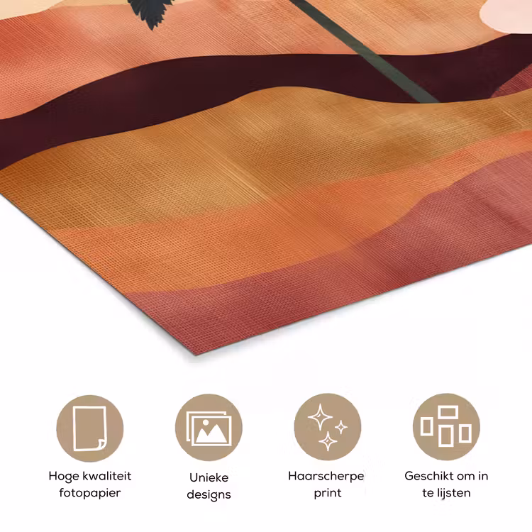 Poster - Heuvels - Palmbomen - Abstract — 5