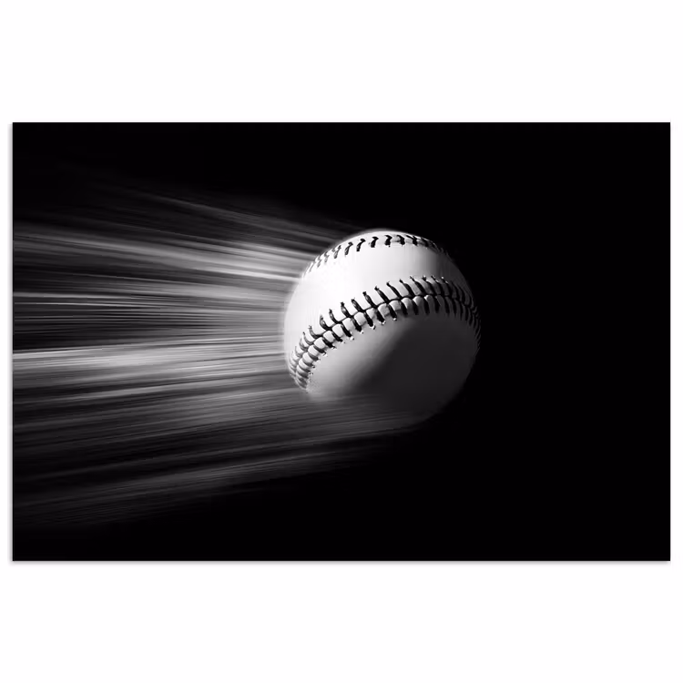 Poster - Honkbal - Wit - Vliegt — 1