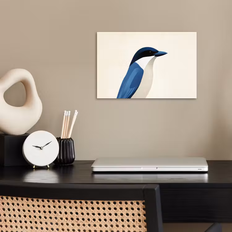 Poster - Illustratie - Blauw - Vogel — 2