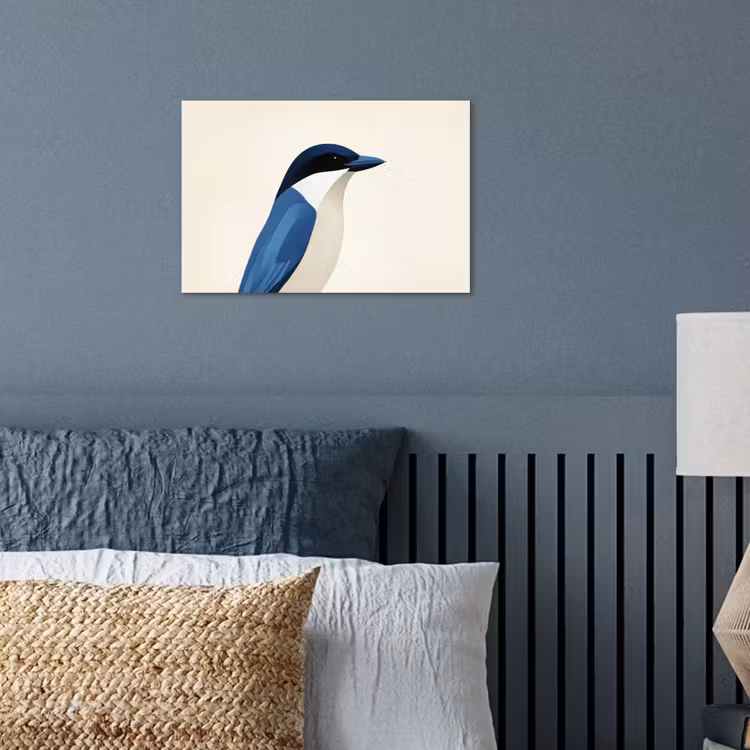 Poster - Illustratie - Blauw - Vogel — 3
