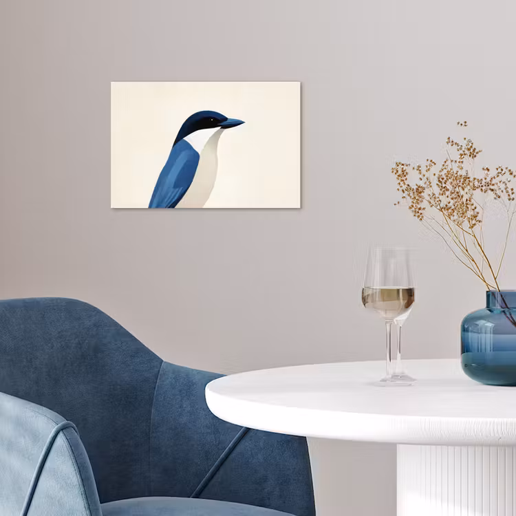 Poster - Illustratie - Blauw - Vogel — 4