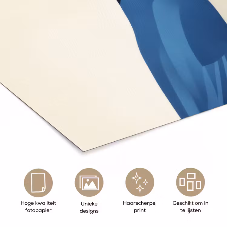 Poster - Illustratie - Blauw - Vogel — 5