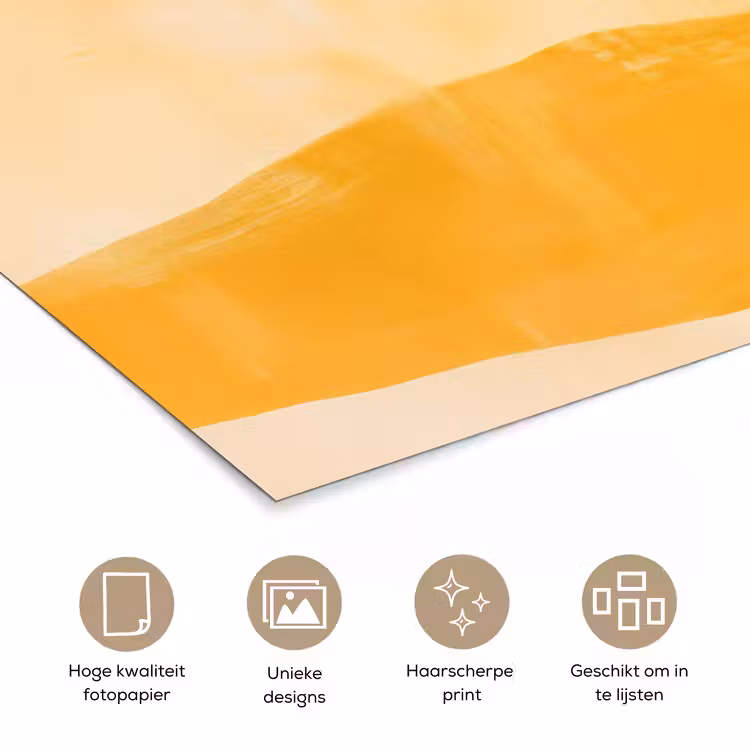 Poster - Illustratie - Palmboom - Zon - Heuvels — 5