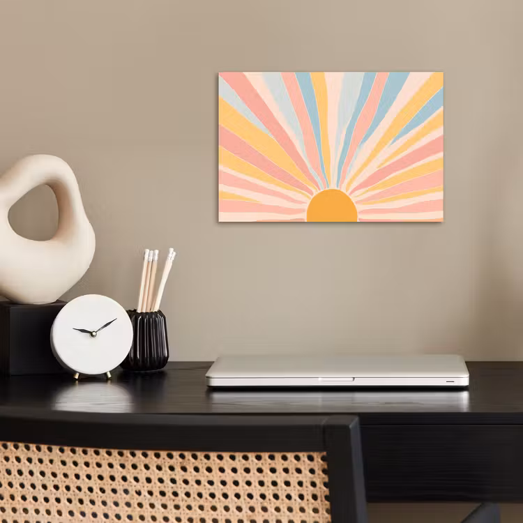 Poster - Illustratie - Zon - Pastelkleuren — 2