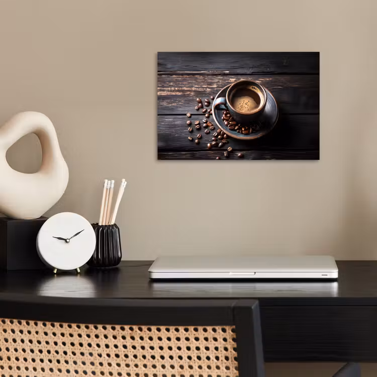Poster - Kop - Koffie - Hout - Bonen — 2