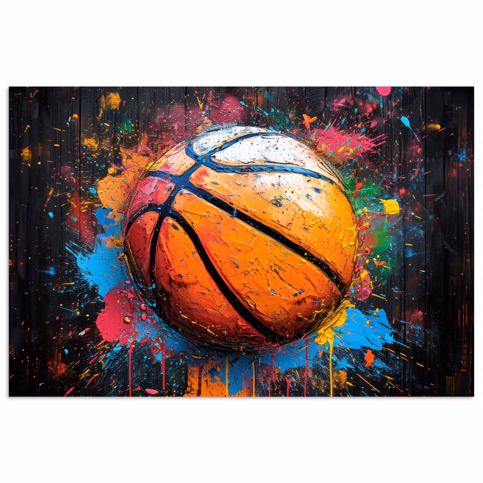 Poster - Graffiti - Basketbal - Verf - Sport — 1