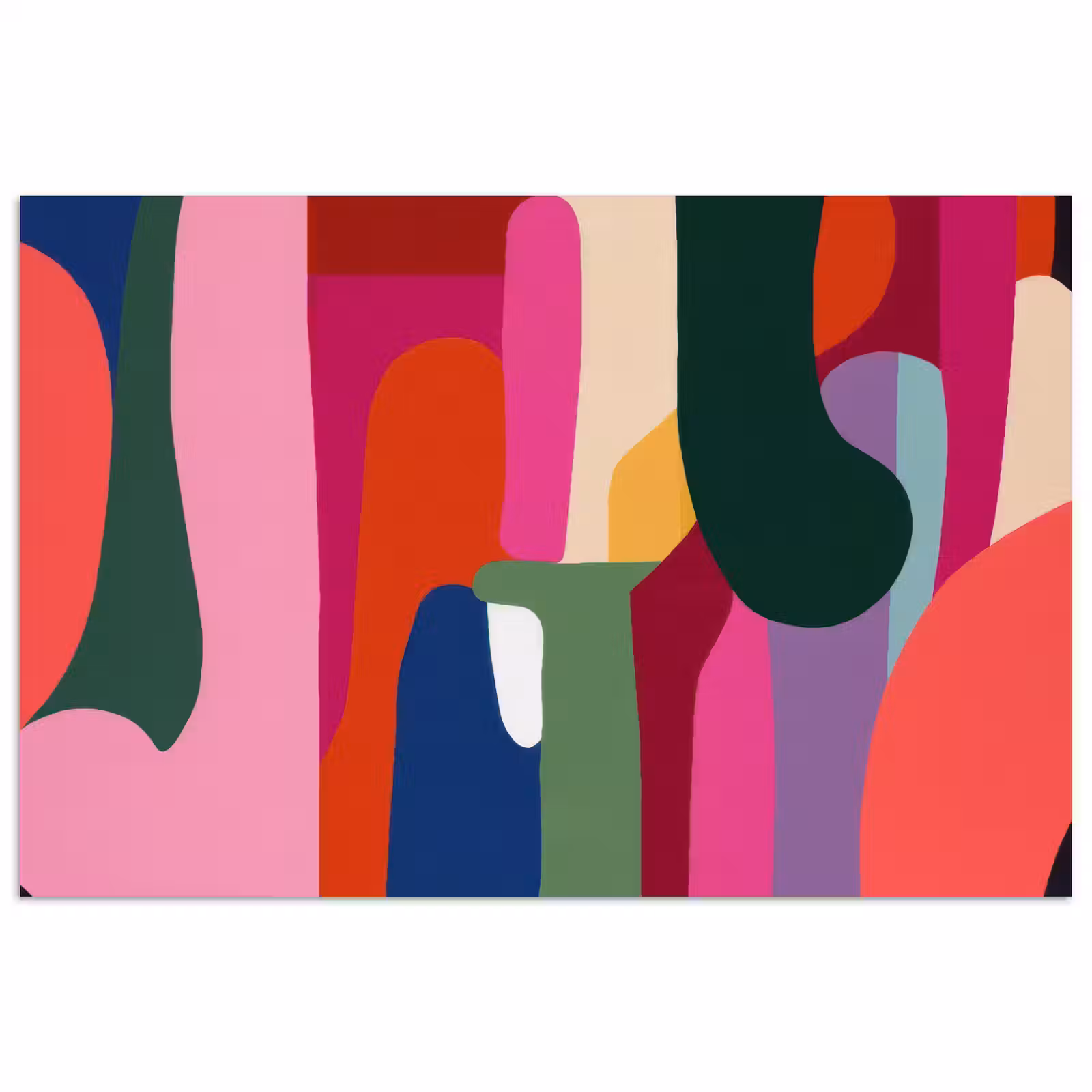 Poster - Kleurvakken - Recht - Rond - Abstract — 1