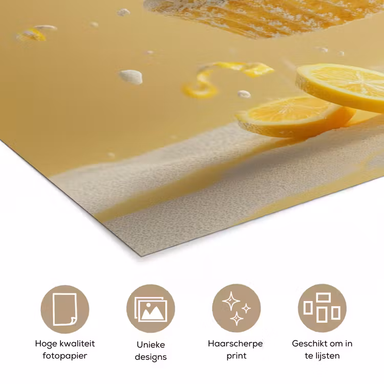 Poster - Citroen - Taart - Eten - Geel — 5