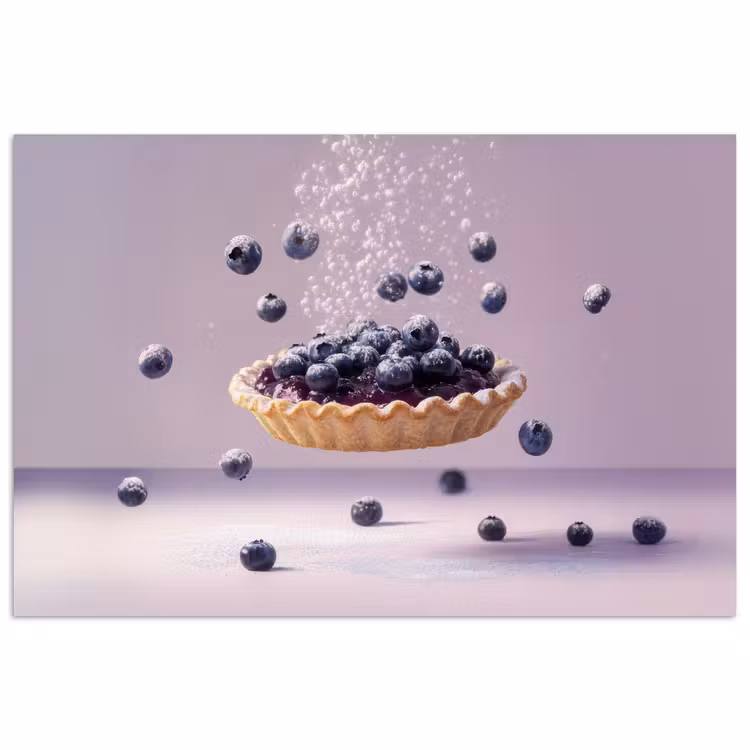 Poster - Eten - Taart - Bessen - Blauw — 1