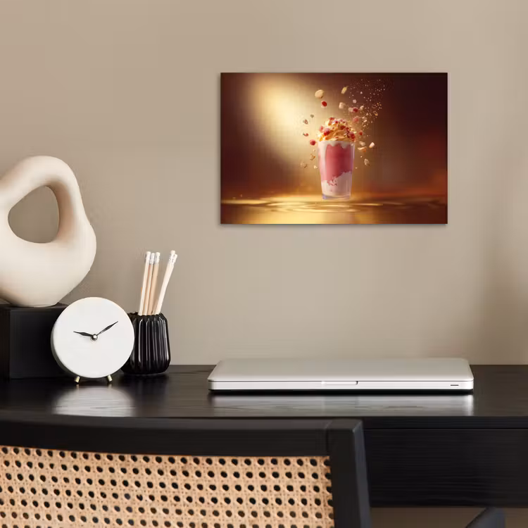 Poster - Framboos - Smoothie - Drinken - Roze — 2