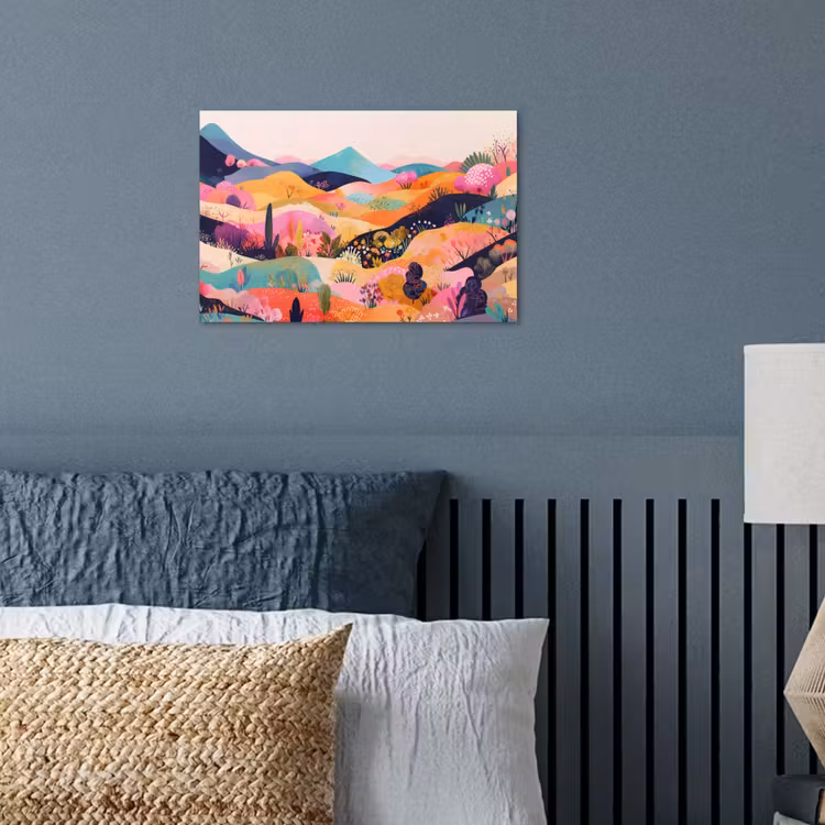 Poster - Golvende heuvels - Abstracte planten - Dromerig — 3