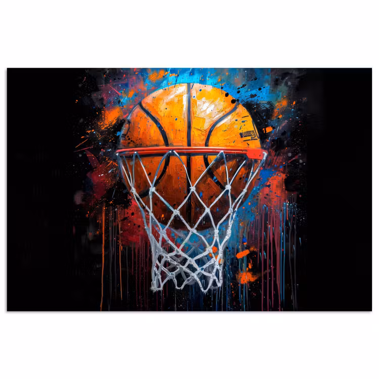 Poster - Graffiti - Basketbal - Sport - Zwart - Street art — 1