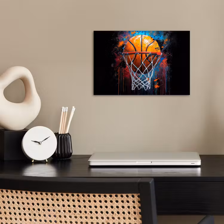 Poster - Graffiti - Basketbal - Sport - Zwart - Street art — 2