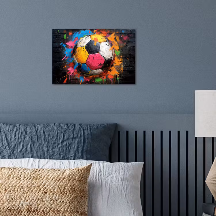Poster - Graffiti - Voetbal - Muur - Street art - Sport — 3