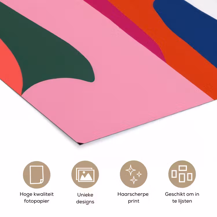 Poster - Kleurvakken - Recht - Rond - Abstract — 5