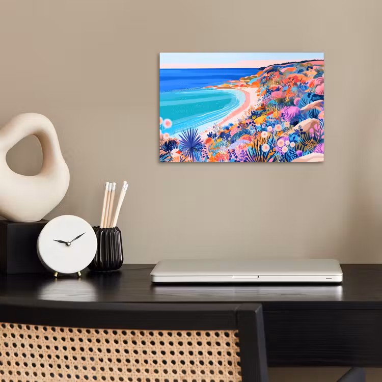 Poster - Bloemenweide - Zee - Zomers — 2