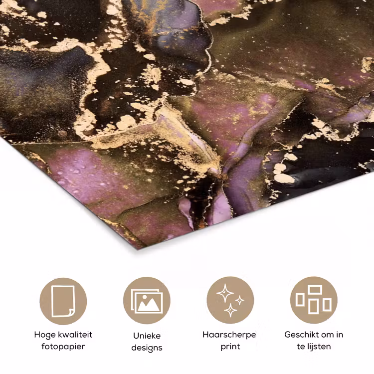 Poster - Marmer - Gold - Steen - Abstract — 5