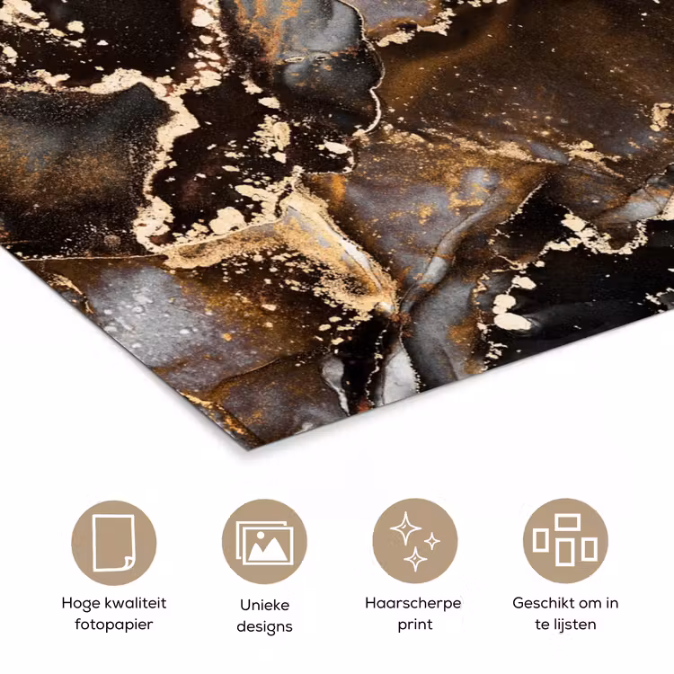 Poster - Marmer - Goud - Glitter - Luxe — 5