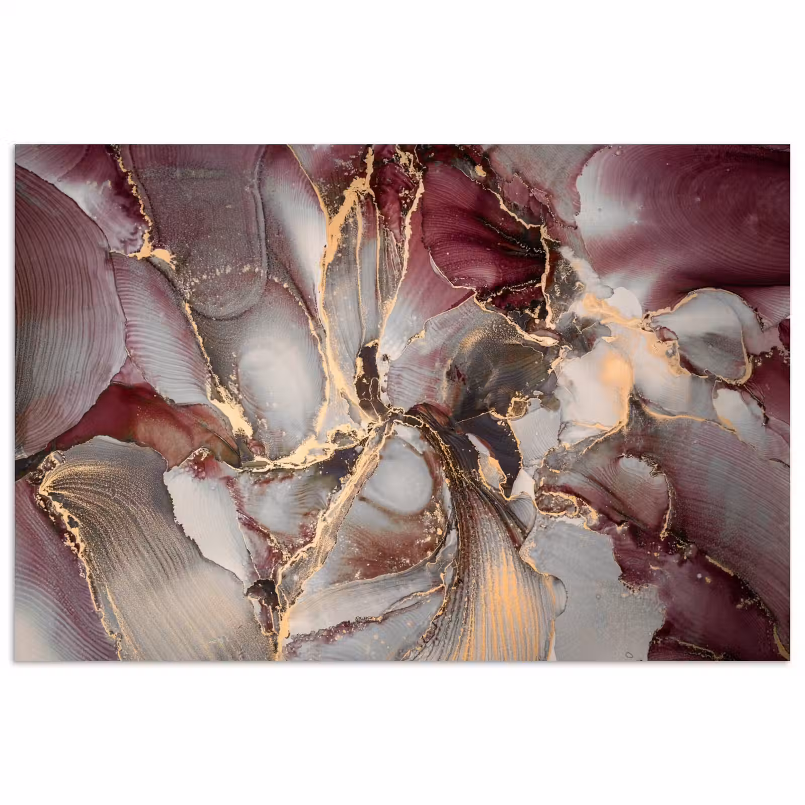 Poster - Goud - Marmer - Paars — 1