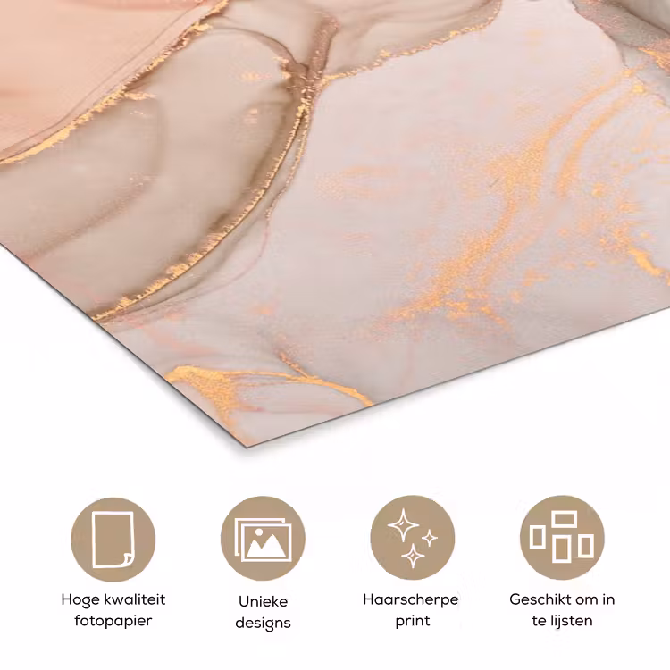 Poster - Marmer - Roze - Rosé — 5