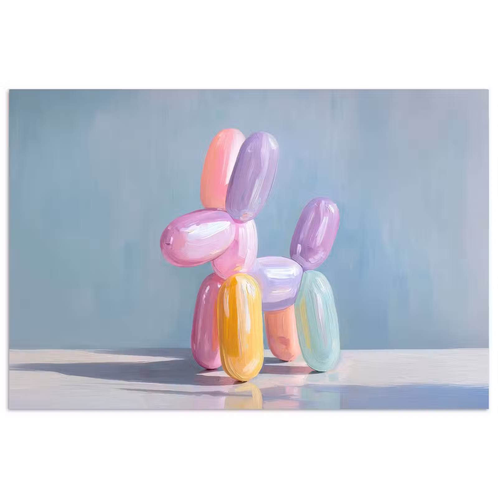 Poster - Dier - Ballon - Pasteltinten - Glanzend — 1