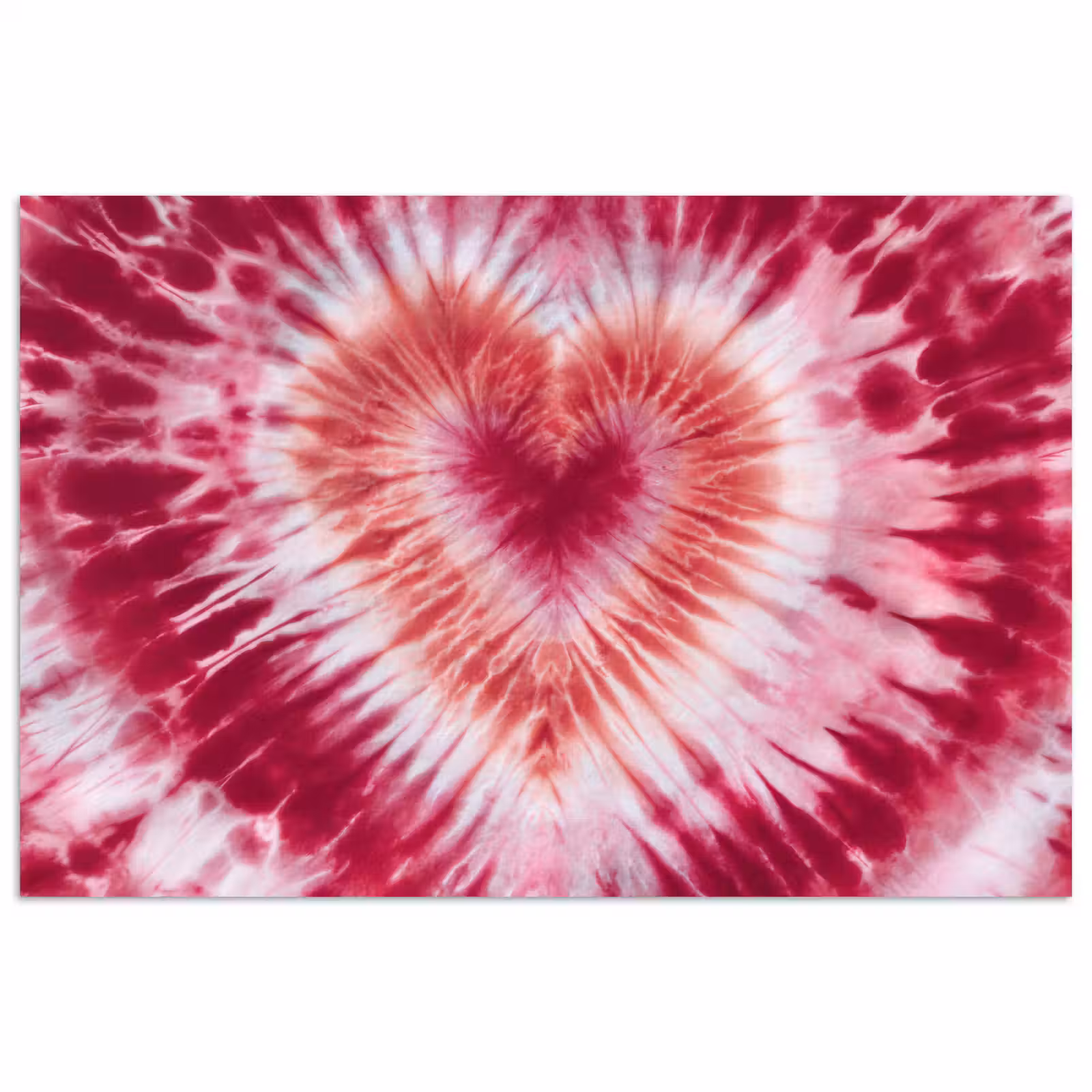 Poster - Hartvorm - Roze - Tie dye — 1