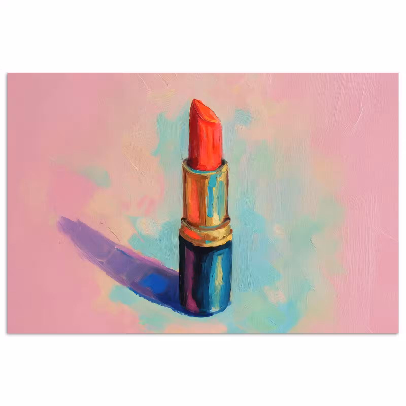 Poster - Lippenstift - Rood - Penseelstreken — 1