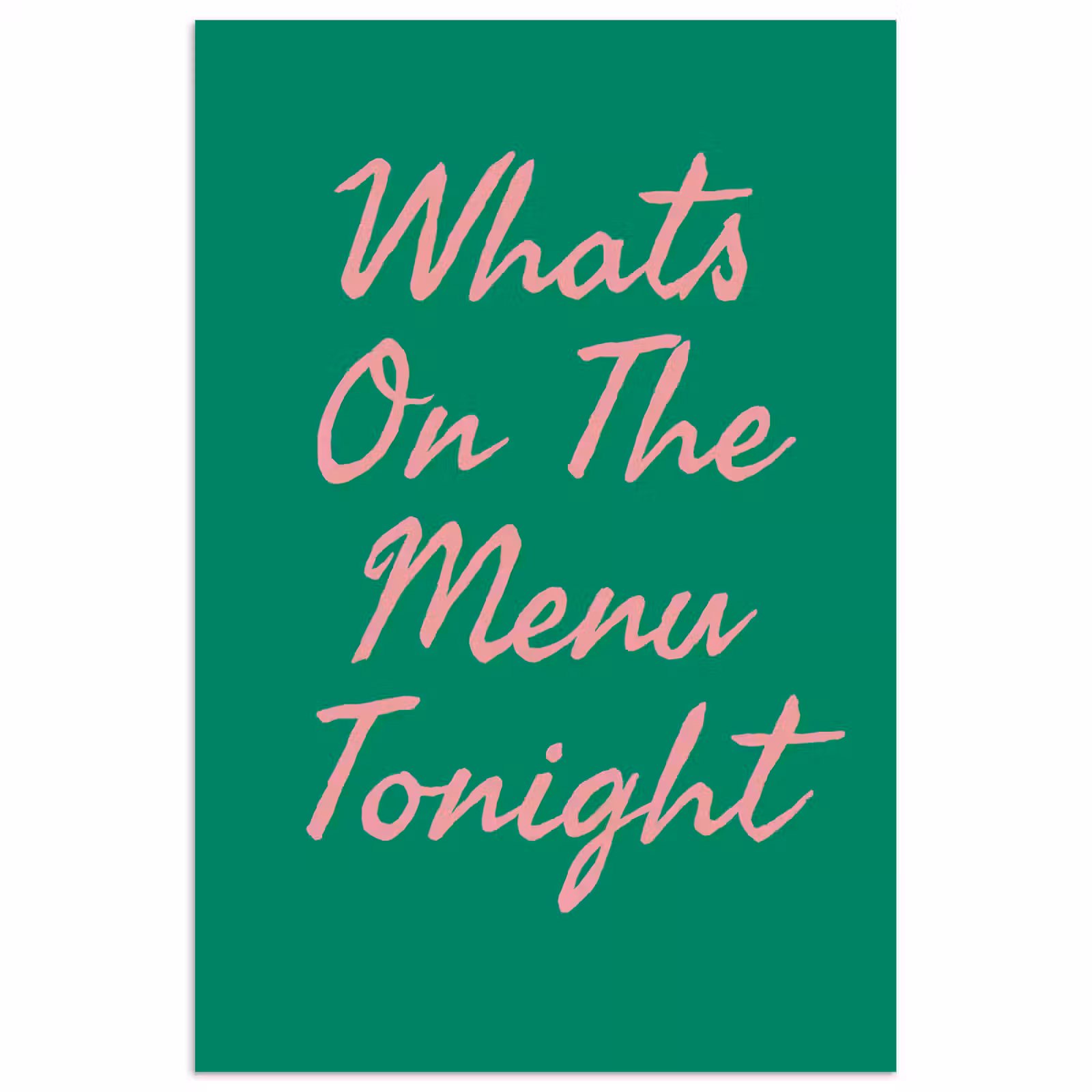 Poster - Menu - Quote - Roze — 1