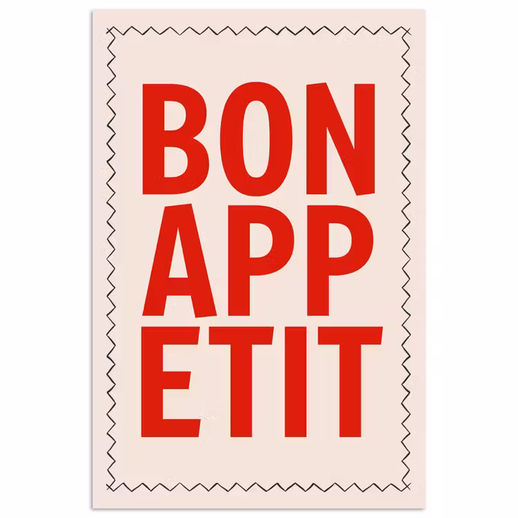 Poster - Blokletters - Rood - Kartelrand — 1