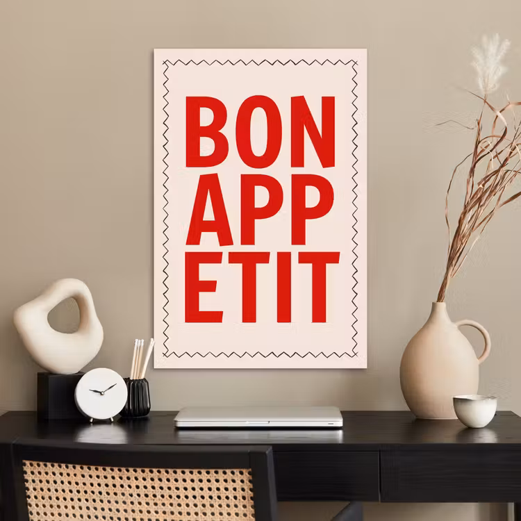 Poster - Blokletters - Rood - Kartelrand — 2