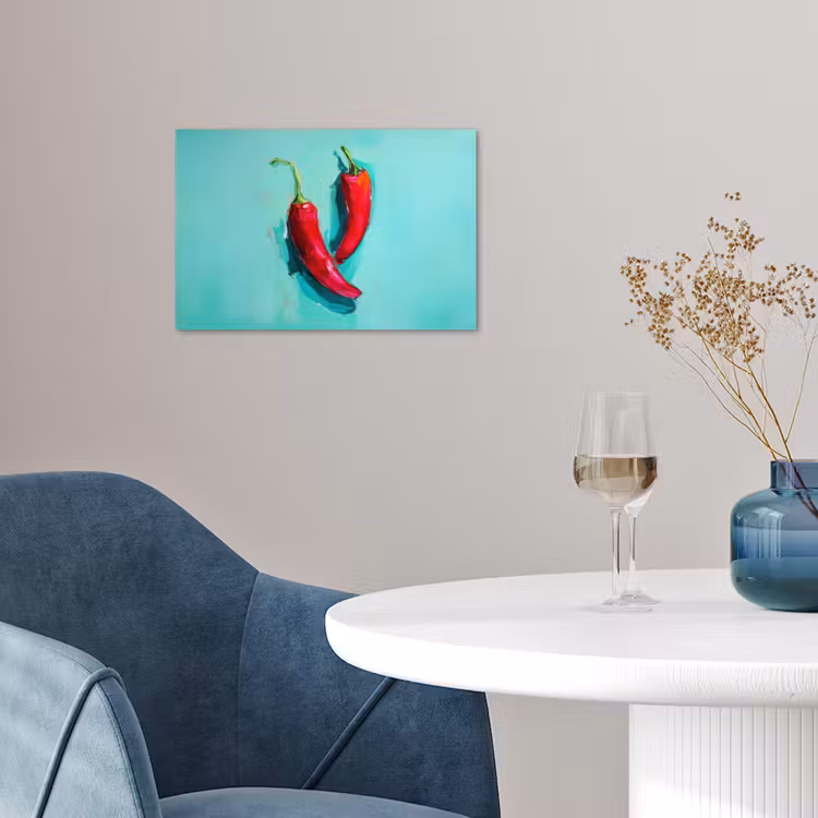 Poster - Chilipepers - Geverfd - Rood — 4