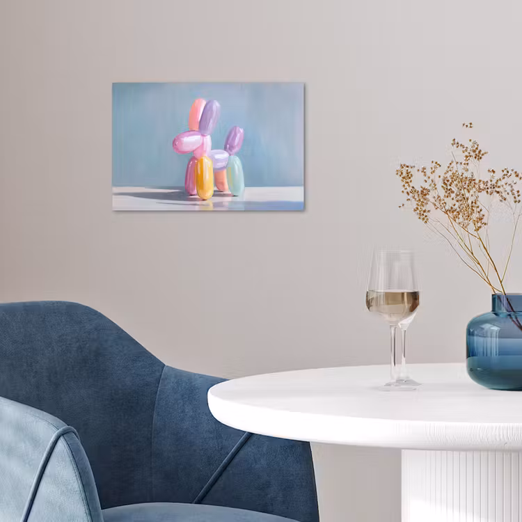 Poster - Dier - Ballon - Pasteltinten - Glanzend — 4