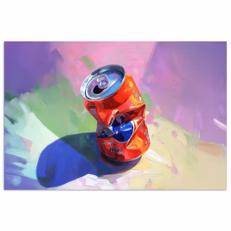 Poster - Frisdrank - Blik - Paars — 1