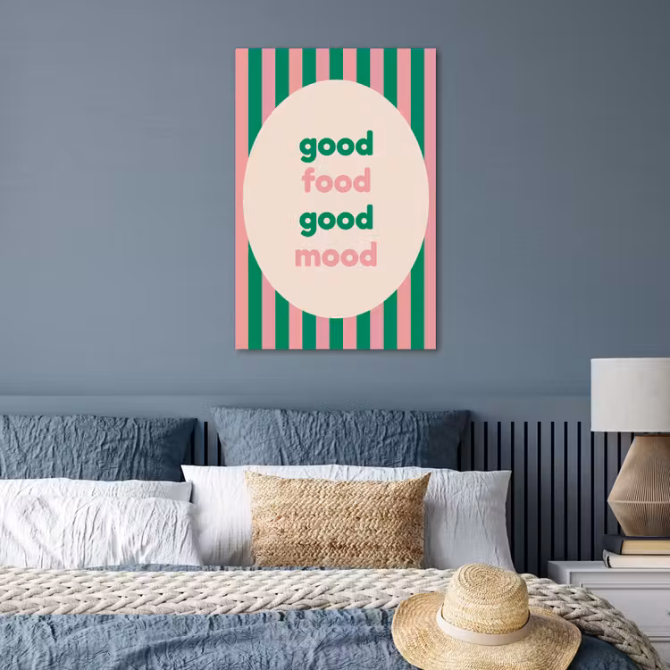 Poster - Gestreept - Quote - Ovaal - Roze — 3