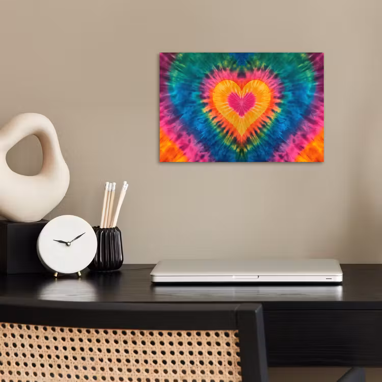 Poster - Hart - Tie Dye - Kleurrijk — 2