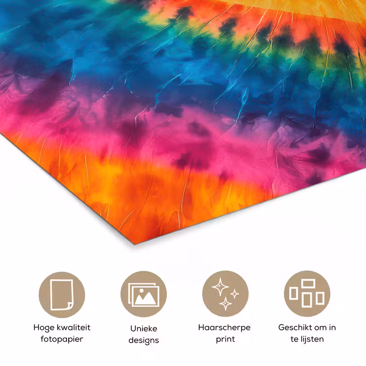 Poster - Hart - Tie Dye - Kleurrijk — 5