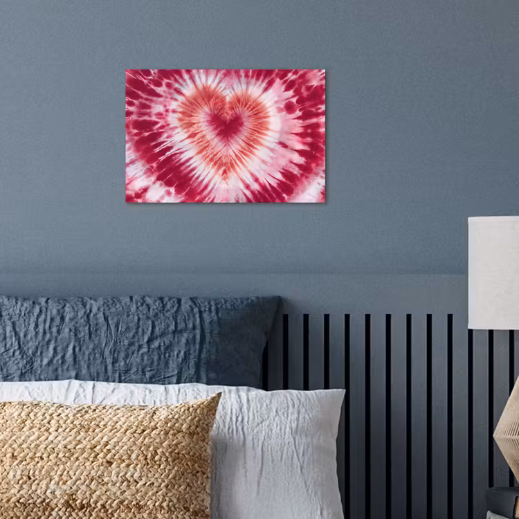 Poster - Hartvorm - Roze - Tie dye — 3