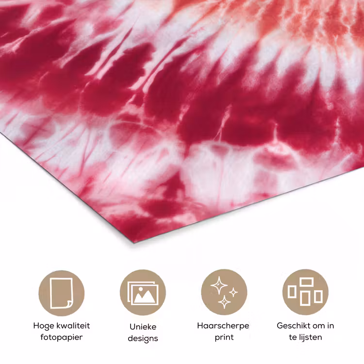Poster - Hartvorm - Roze - Tie dye — 5