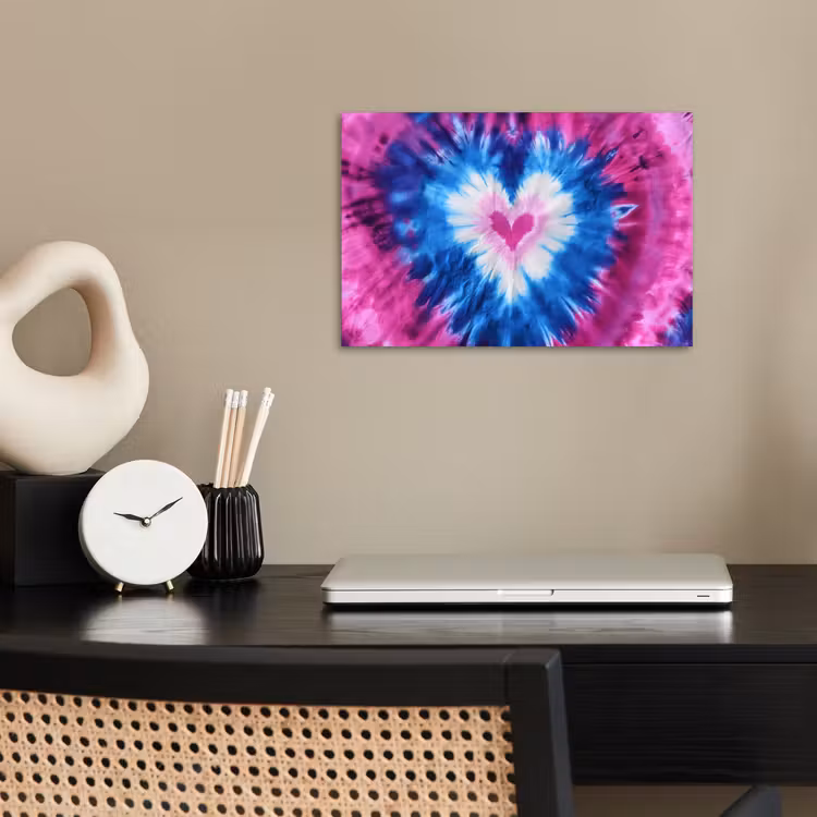 Poster - Hartvormig - Tie dye - Paars — 2