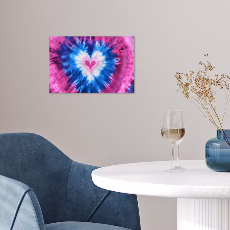 Poster - Hartvormig - Tie dye - Paars — 4