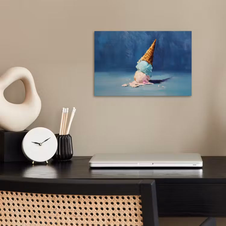 Poster - Ijshoorn - Bolletjes - Smelt - Roze — 2