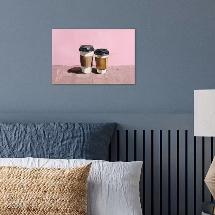 Poster - Koffiebekers - Deksel - Verf - Textuur — 3