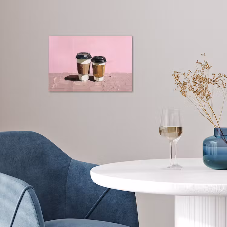 Poster - Koffiebekers - Deksel - Verf - Textuur — 4
