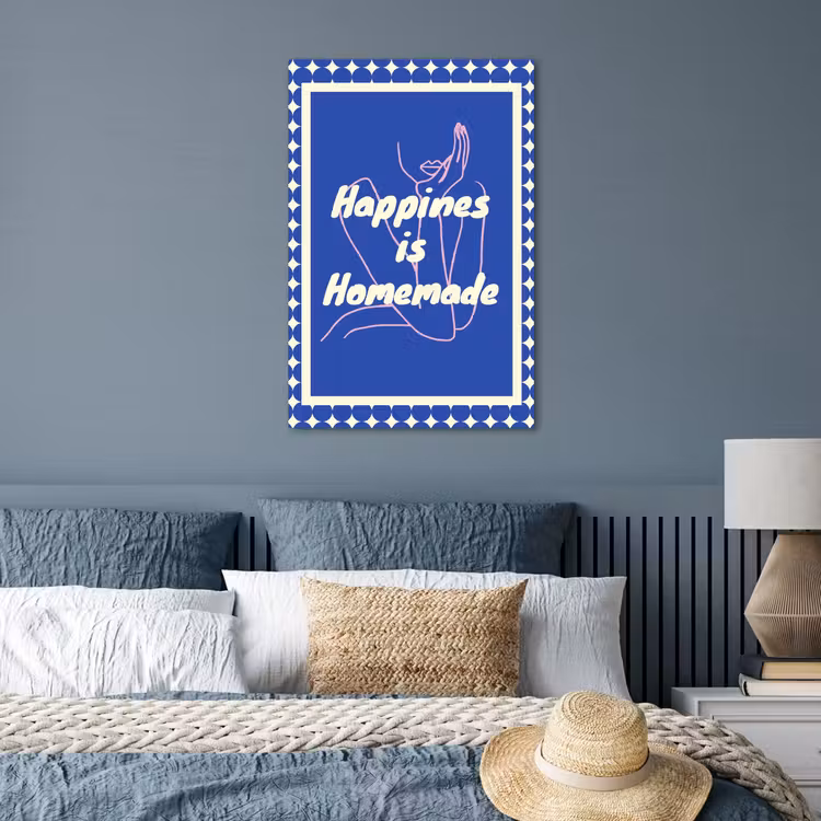 Poster - Lijntekening - Vrouw - Quote - Blauw — 3