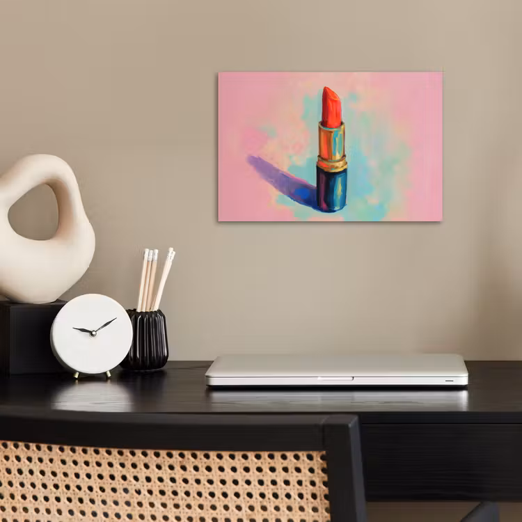 Poster - Lippenstift - Rood - Penseelstreken — 2