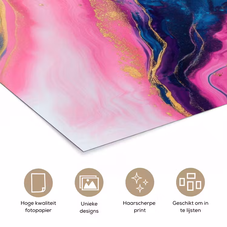 Poster - Marmer - Modern - Goud — 5