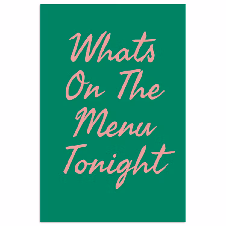 Poster - Menu - Quote - Roze — 1