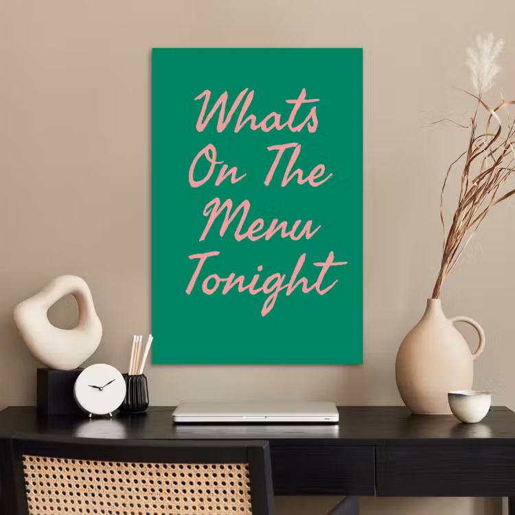 Poster - Menu - Quote - Roze — 2